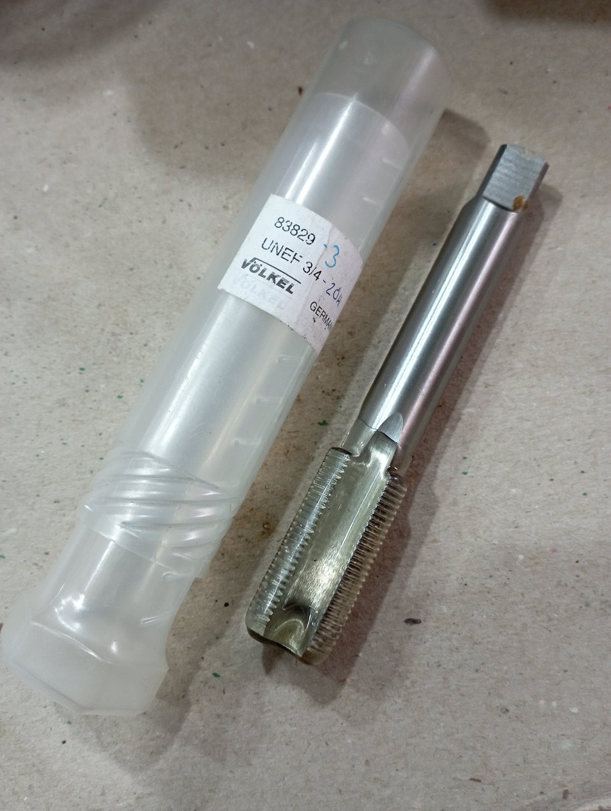 Метчик дюймовый UNEF 3/4"-20, HSS-G, GERMANY