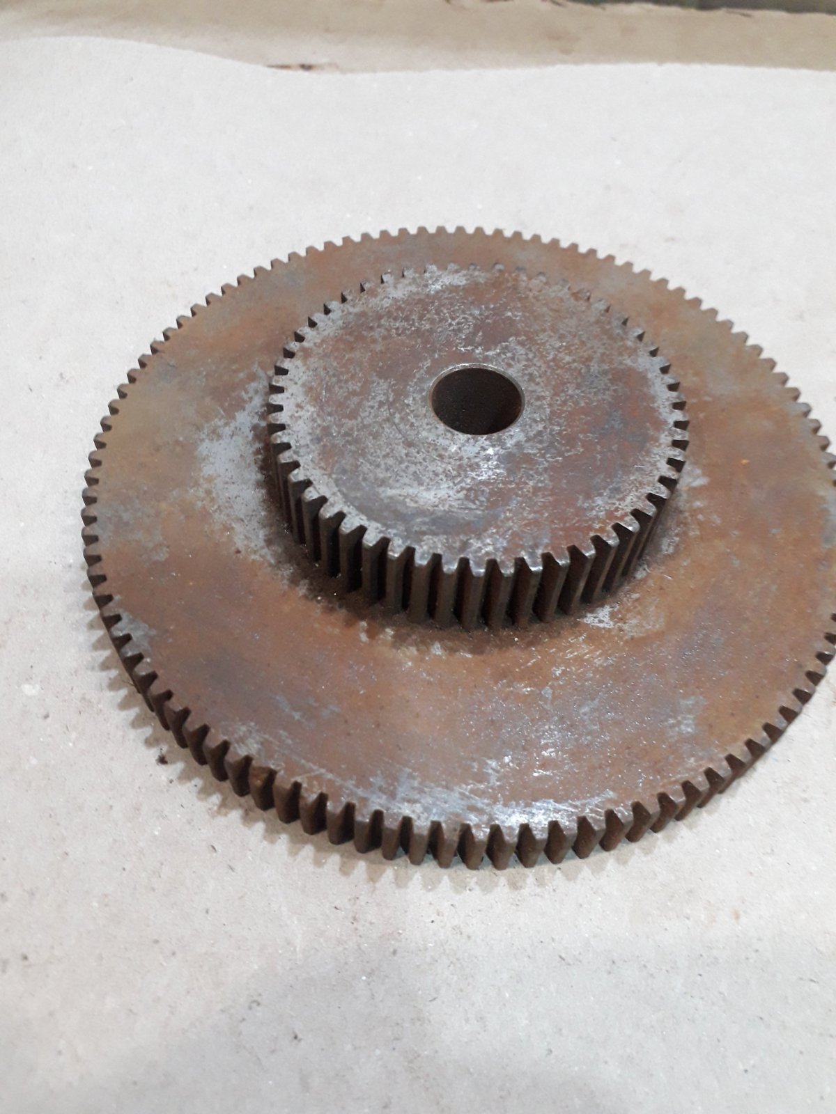 Блокшестерня m1,25 z100/50, посадка 14мм без шпонки