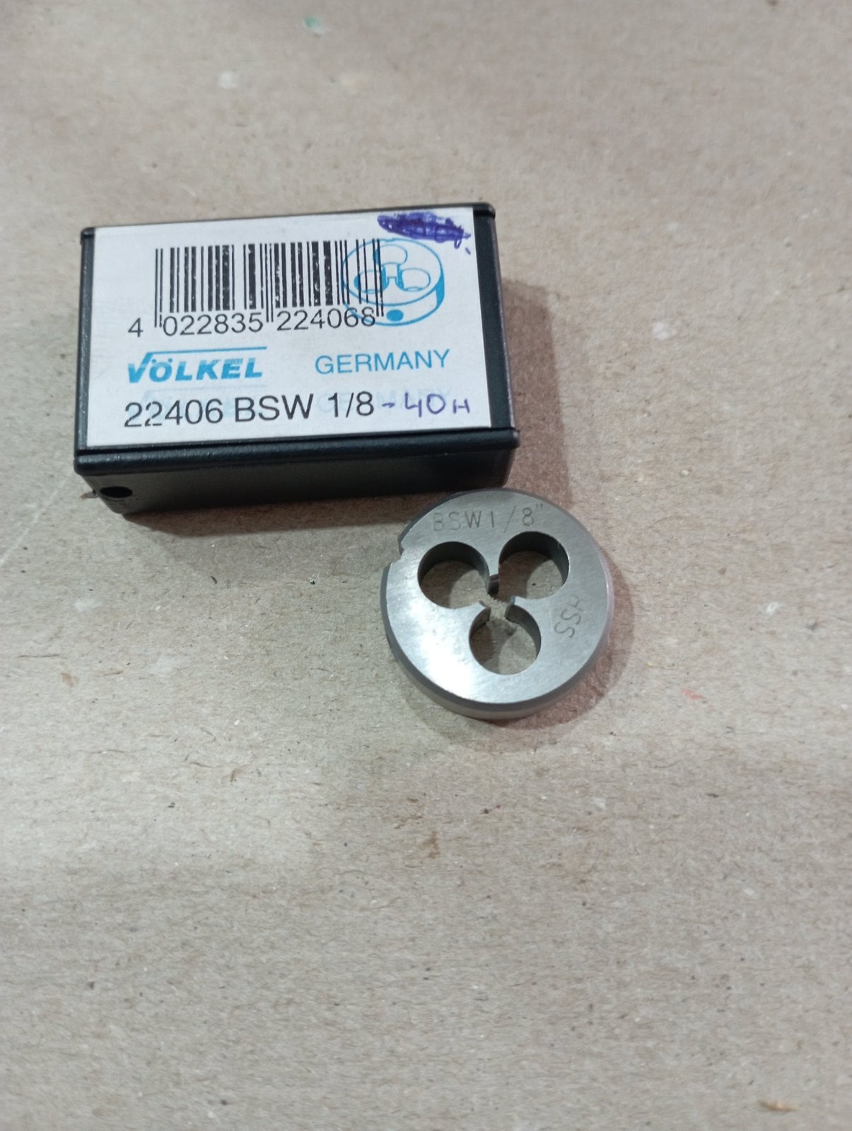 Плашка дюймовая BSW 1/8"-40