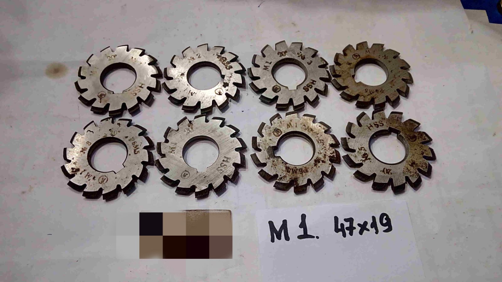 Фреза дисковая модульная m1, 20*, Р6М5 комплект