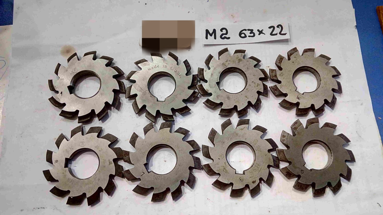 Фреза дисковая модульная m2, 20*, Р6М5, комплект